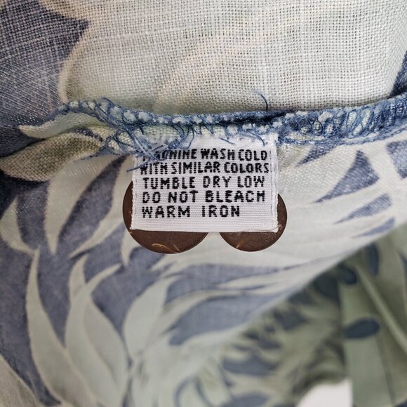 Tommy Bahama Linen Hawaiian Shirt Tropical Floral Short Sleeve Mens Size XL - Picture 7 of 7